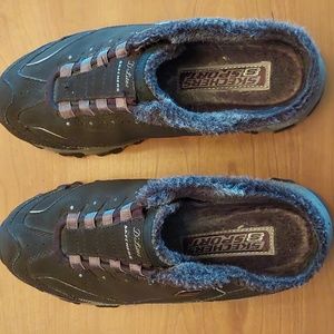 Skechers DLites Fur Lined Mule Clog